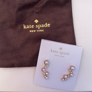 Kate spade cuff type pearl earrings. New never used.